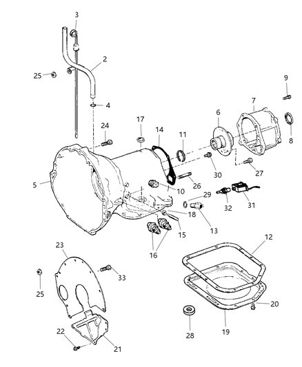 Gasket Oil Pan Diagram for 4295875AB