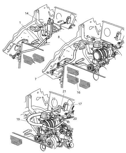 Line A/C Receiver Outlet Diagram for 55116560AC