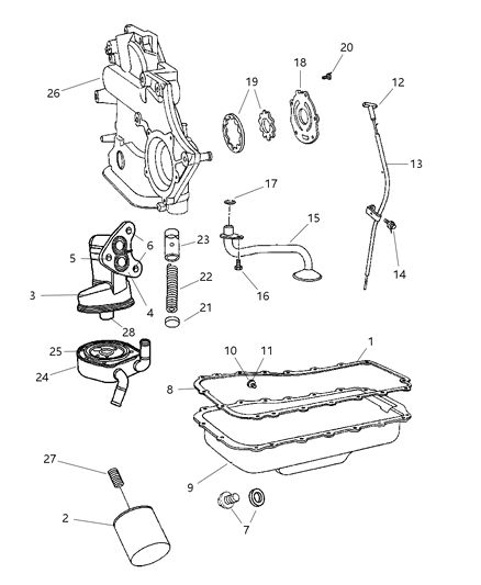 Tube Engine Oil Indicator Diagram for 4694326AC