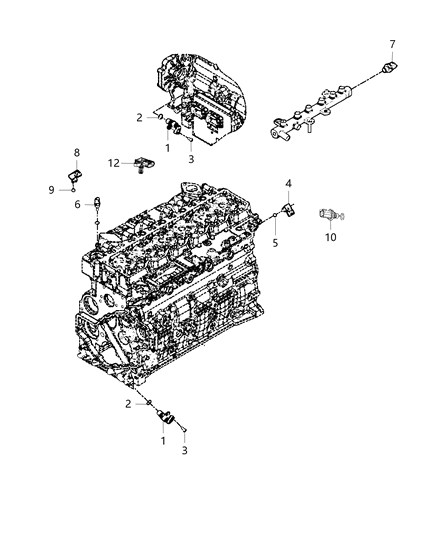 Sensor Kit Turbocharger Diagram for 68210095AA