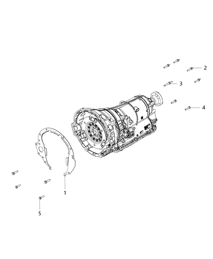 Cover Transmission Dust Diagram for 5038775AA