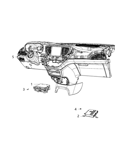 2017 Chrysler Pacifica DVD Player Blu - Ray Diagram for 5091978AF