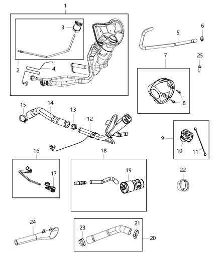 Tube Fuel Filler Diagram for 52029931AE