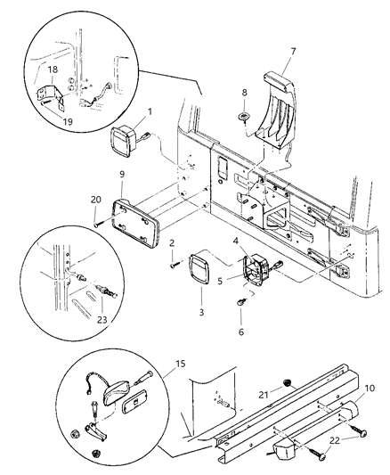 Lamp Tail Stop Turn Diagram for 56018649AC