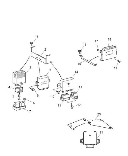 2014 Ram ProMaster 3500 Screw Tapping Diagram for 6104573AA