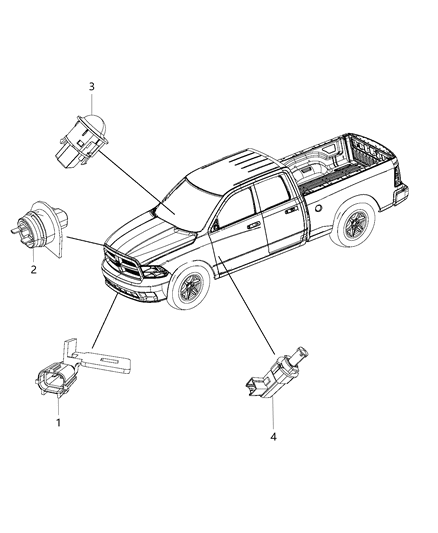 1987 Jeep Cherokee Sensor Brake Pedal Brake Lamp Switch Diagram for 68078700AC