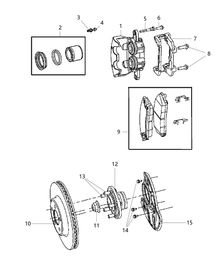 2006 Dodge Magnum Rotor Brake Diagram for 4779197AB