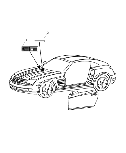 2006 Chrysler Crossfire Label Emission Diagram for 5143394AA