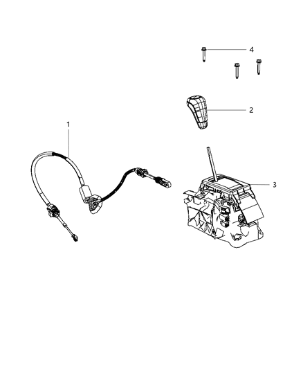2002 Dodge Caravan Shifter Transmission Diagram for 52124792AB