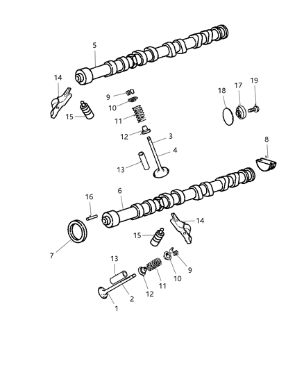 Plug Camshaft Half Round Diagram for 4884880AA