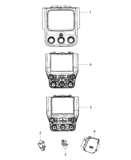 1984 Dodge Rampage Module A/C And Heater Diagram for 68448089AA