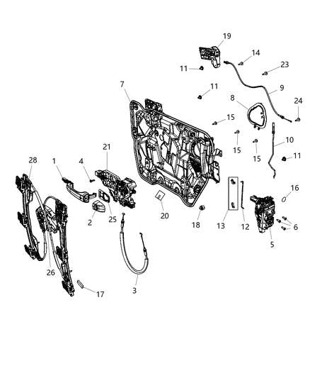 Cap Door Handle Diagram for 4589853AD