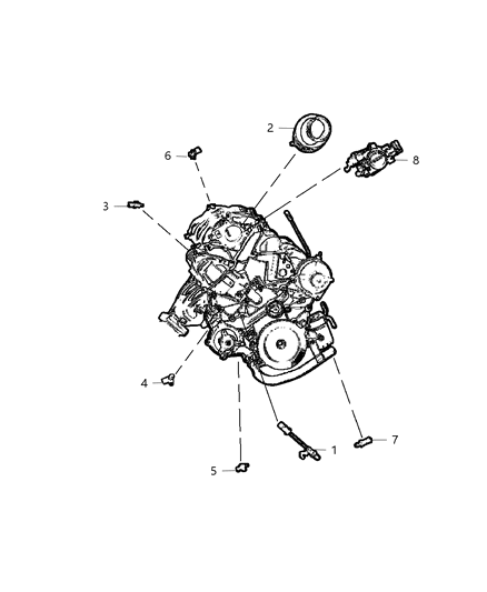 Sensor Charge Air Temperature Diagram for 5149176AA