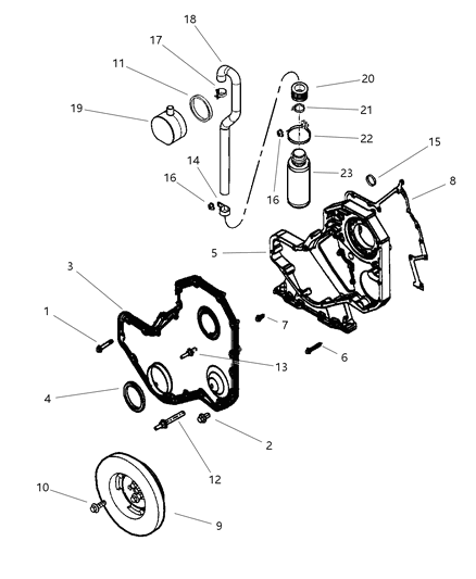 Hose Engine Vent Line Diagram for 5015076AA