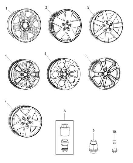Wheel Aluminum Diagram for 5YW74NTZAA