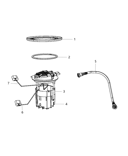 Module Kit Fuel Pump/Level Unit Diagram for 68039179AC
