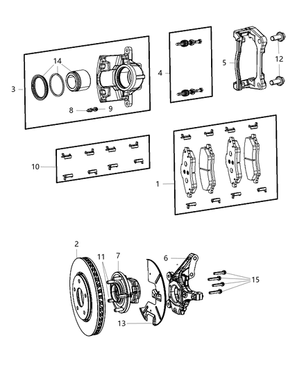 Hub And Bearing Brake Diagram for 4721985AA