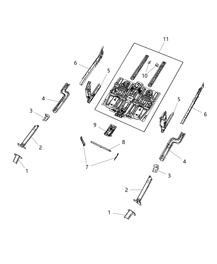 Bracket Reinforcement Diagram for 68395826AB