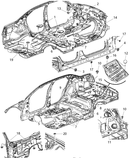 Grommet Diagram for 68088450AA