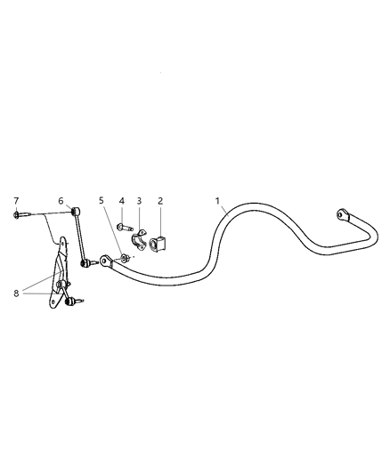 Link Assembly Stabilizer Bar Diagram for 52089486AD