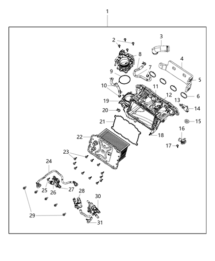 Manifold Intake Assembly Diagram for 5281512AJ