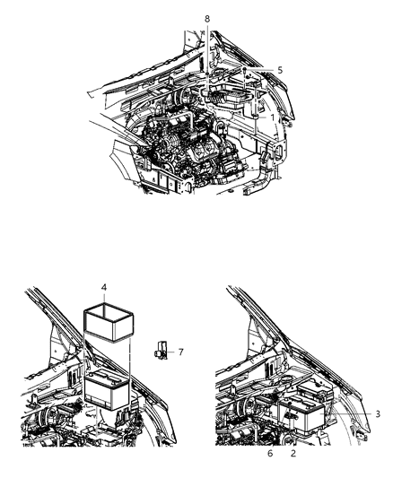 Tray Battery Diagram for 68139309AA