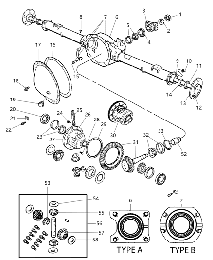 Case Assembly Differential Diagram for 5161549AA