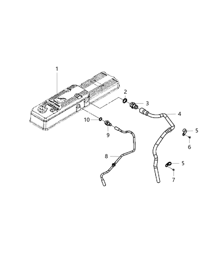 1991 Chrysler Imperial Tube Breather Diagram for 5179093AA