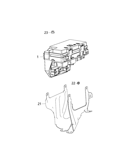 2016 Dodge Grand Caravan Puller Fuse Diagram for 68235361AA