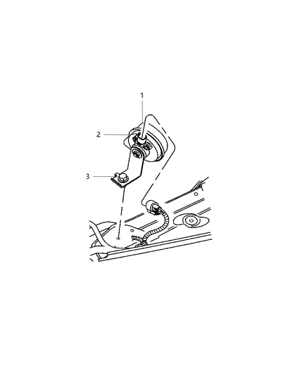 1985 Dodge D350 Horn And Bracket Low Note Diagram for 68140581AA