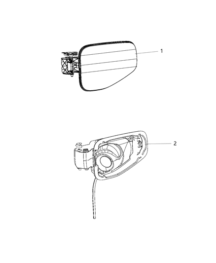 2002 Chrysler PT Cruiser Fuel Pocket, Rear Diagram for 68335745AB