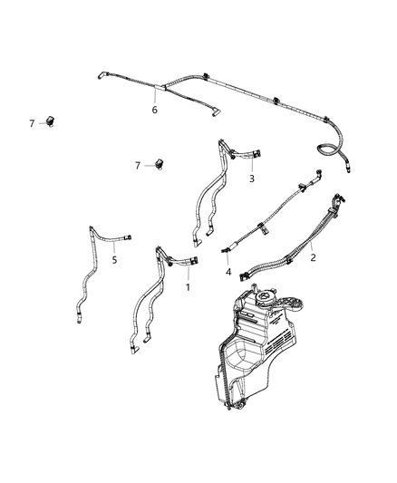 2008 Jeep Compass Hose Windshield Washer Diagram for 68365056AC