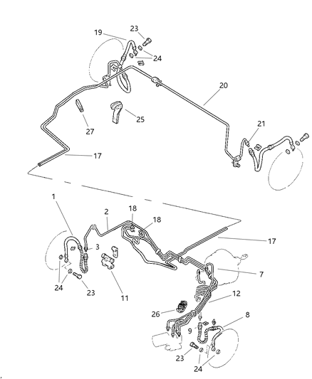 Tube Assembly, Master Cylinder To Valve Diagram for 4695335