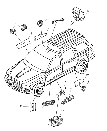 Switch Mirror Diagram for 56040676AB