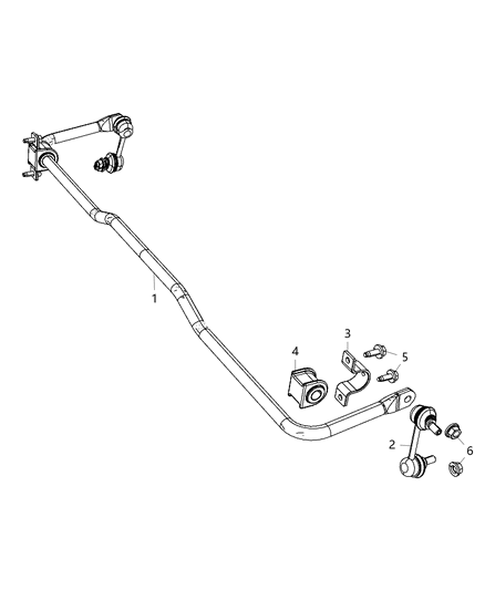 2008 Chrysler Town & Country Stabilizer Link, Rear Diagram for 68052655AA