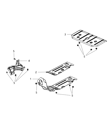 1986 Dodge D250 Shield Exhaust Front Pipe Or Converter Diagram for 55397187AA