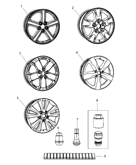 Wheel Aluminum Diagram for 1HQ21SZ0AB