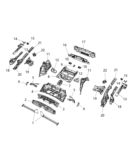 2007 Jeep Commander Panel Rear Closure Diagram for 68223598AA