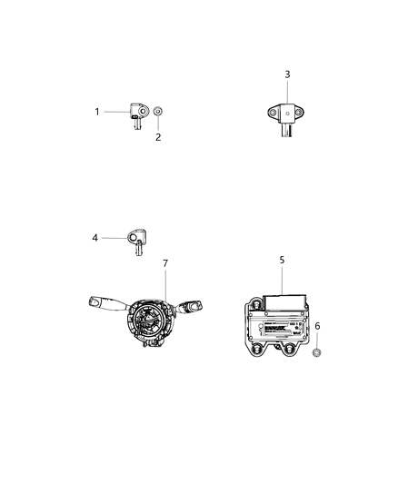 Module Occupant Restraint Diagram for 68299147AG