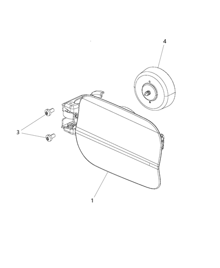 Housing Fuel Filler Diagram for 68037709AC
