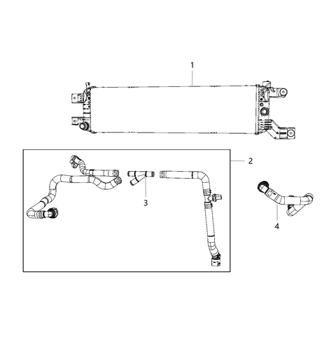 Radiator Battery Diagram for 68238491AE