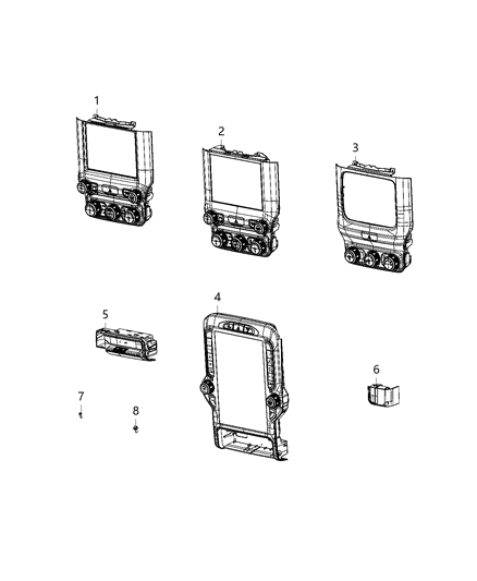 2020 Ram 1500 Switch Instrument Panel Trailer Brake Controller Diagram for 68309259AC