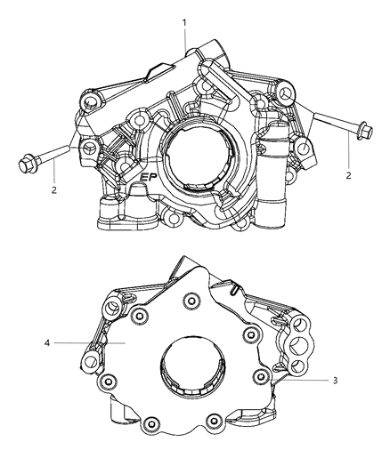 2018 Jeep Wrangler Pump Engine Oil Diagram for 5038398AC