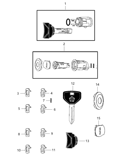 1996 Dodge Caravan Key Blank With Transmitter Diagram for 5179513AA