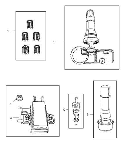 1992 Chrysler Imperial Module Tire Pressure Monitoring Diagram for 68069567AA