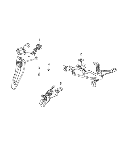 1991 Dodge Ram 50 Bracket Diagram for 68274402AA
