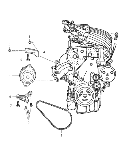Belt Alternator Drive 2.0L Diagram for 4668241