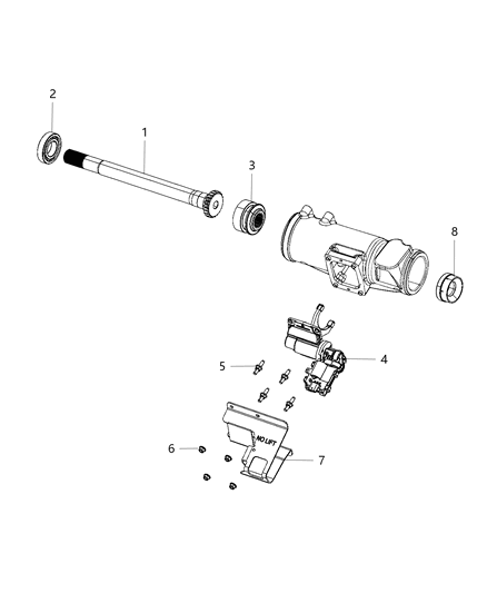 1986 Dodge Ramcharger Shaft Axle Intermediate Diagram for 68449590AA
