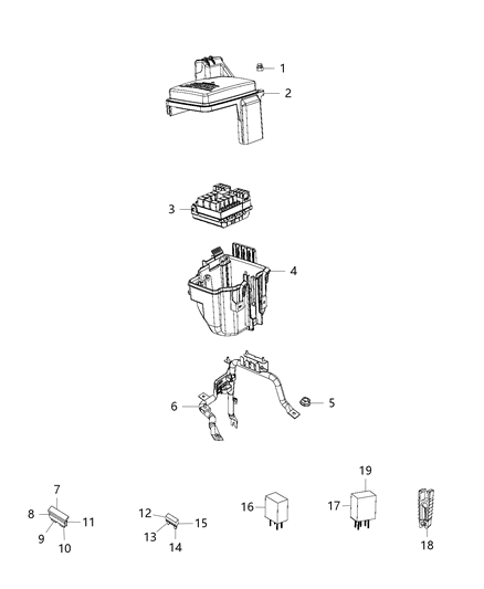 Distribution Box Diagram for 68294434AA
