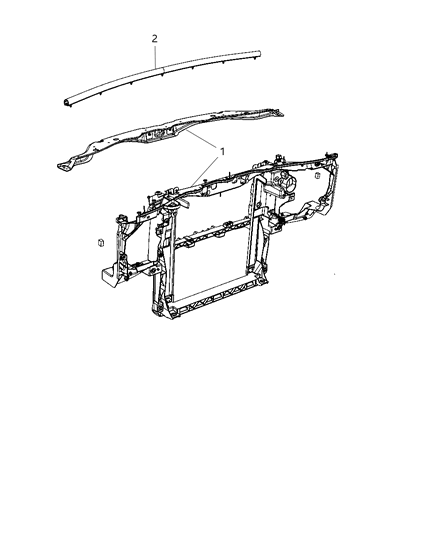 2013 Ram 2500 Panel Radiator Closure Diagram for 68024918AB